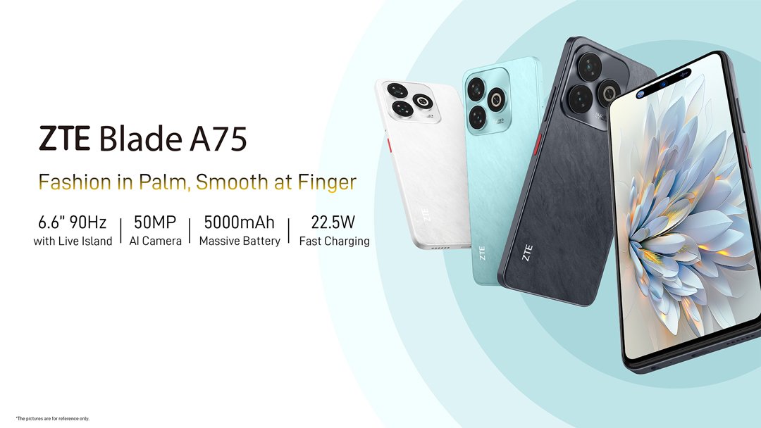 ZTE Blade A75 4G — Zdjęcie poglądowe — kolor może się różnić
