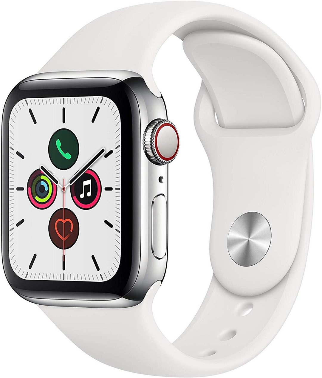 Apple Watch Series 5 44mm GPS+Cellular Stainless Steel Case — Zdjęcie poglądowe — kolor może się różnić