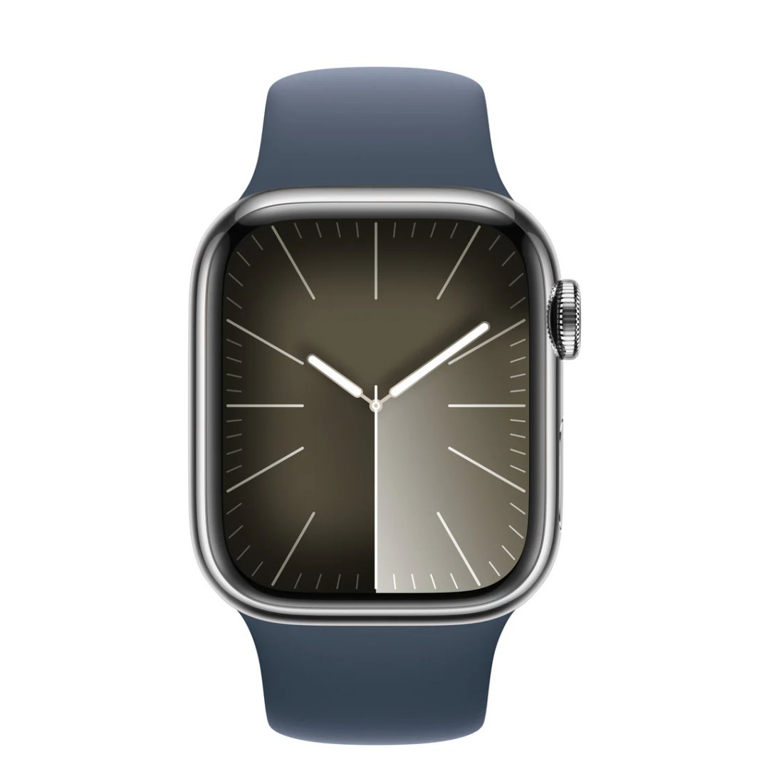 Apple Watch Series 9 41mm GPS+Cellular Stainless Steel Case — Zdjęcie poglądowe — kolor może się różnić