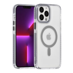 TUNIQ Etui tylne do iPhone 13 Pro Max — Smycz na szyję — magsafe — kolor: szary 2