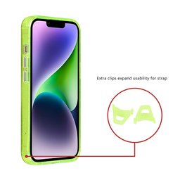 TUNIQ Etui tylne do iPhone 14 — Magsafe — Brokat — Zawieszka — kolor: zielony 2