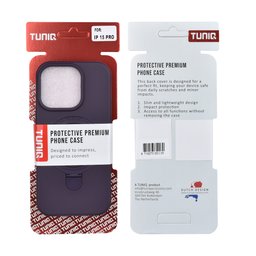 TUNIQ Etui tylne do iPhone 15 Pro — Magsafe Z pierścieniem-stojakiem — Zawieszka — kolor: fiolet winogronowy 3