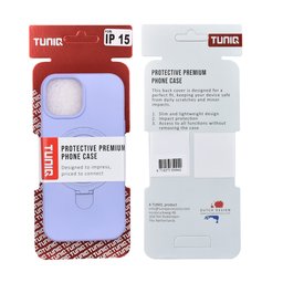 TUNIQ Etui tylne do iPhone 15 — Magsafe Z pierścieniem-stojakiem — Zawieszka — kolor: liliowy 3