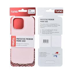TUNIQ Etui tylne do iPhone 16 Pro Max — W całości silikonowe — kolor: różowy 3