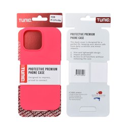 TUNIQ Etui tylne do iPhone 16 Pro Max — W całości silikonowe — kolor: jaskraworóżowy 3