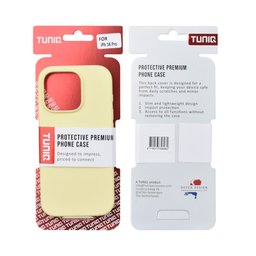 TUNIQ Etui tylne do iPhone 16 Pro — W całości silikonowe — kolor: żółty 3