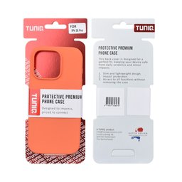 TUNIQ Etui tylne do iPhone 16 Pro — W całości silikonowe — kolor: pomarańczowy 3