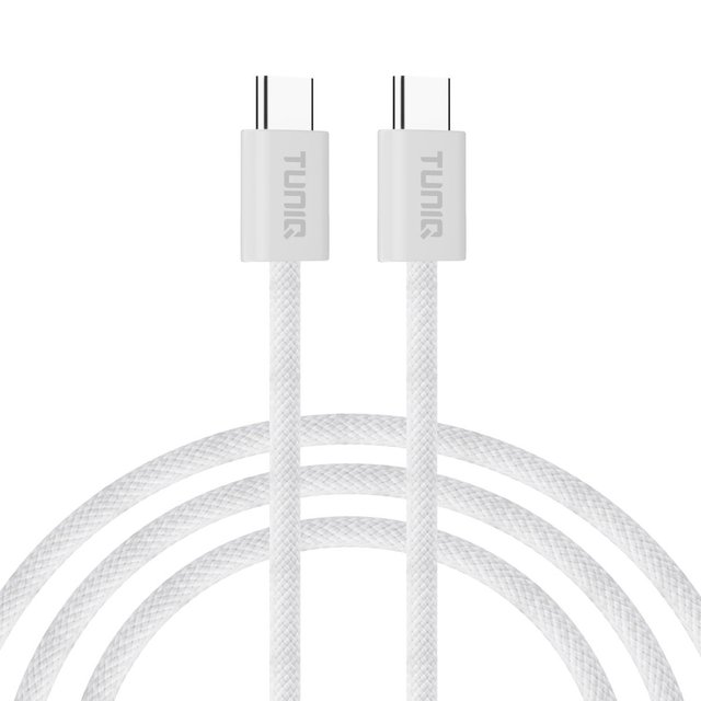 TUNIQ USB-C Na USB-C Kabel 200cm — Kabel do szybkiego ładowania — kolor: biały