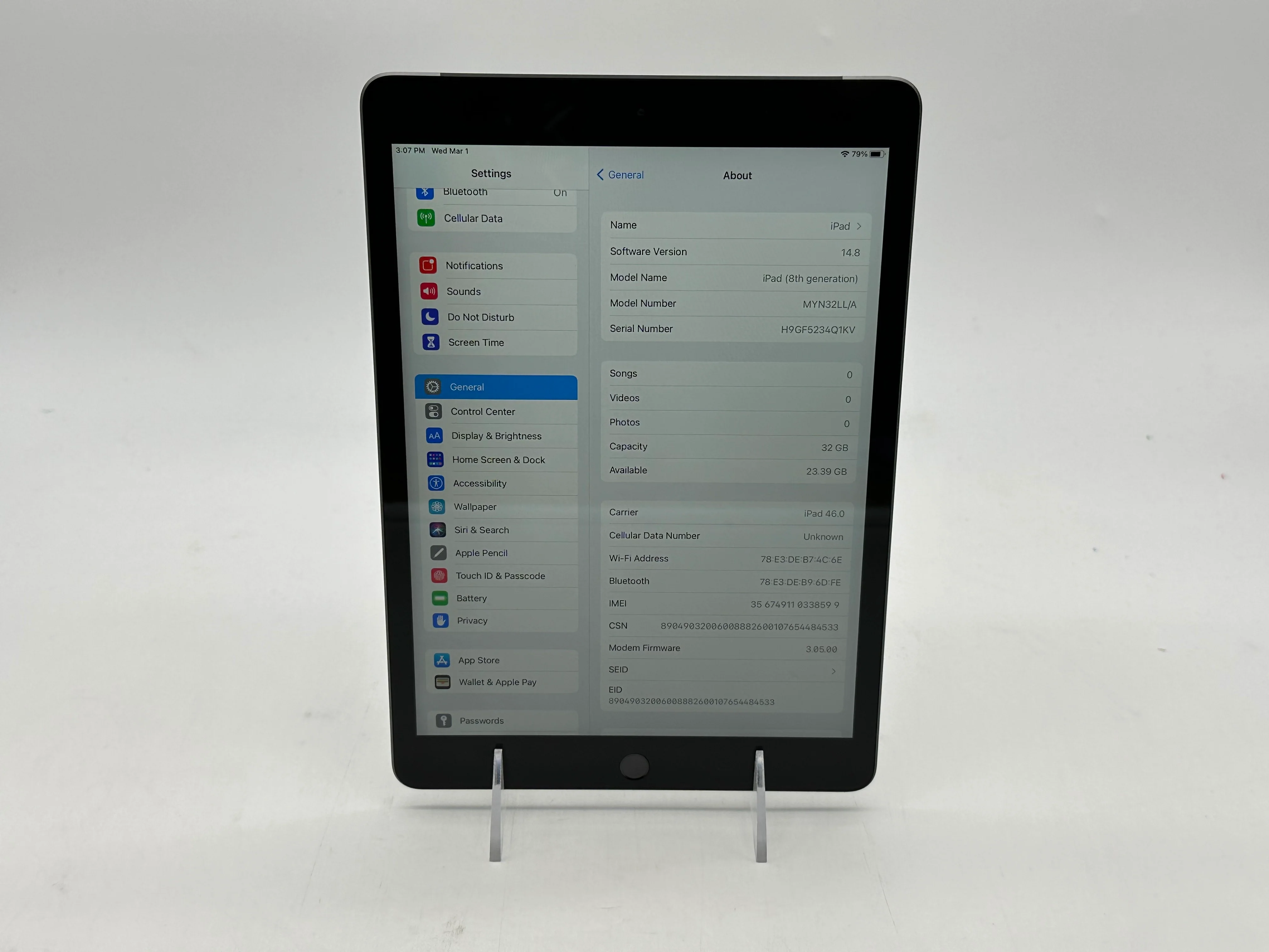 iPad 8th Gen 32GB(Gray)2020