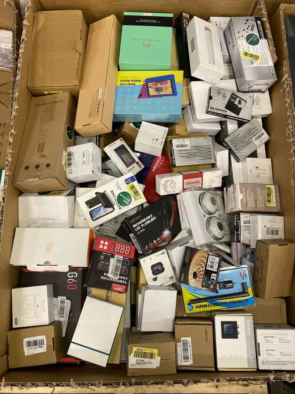 Amazon paleta 50 — Amazon vratky — malá elektronika