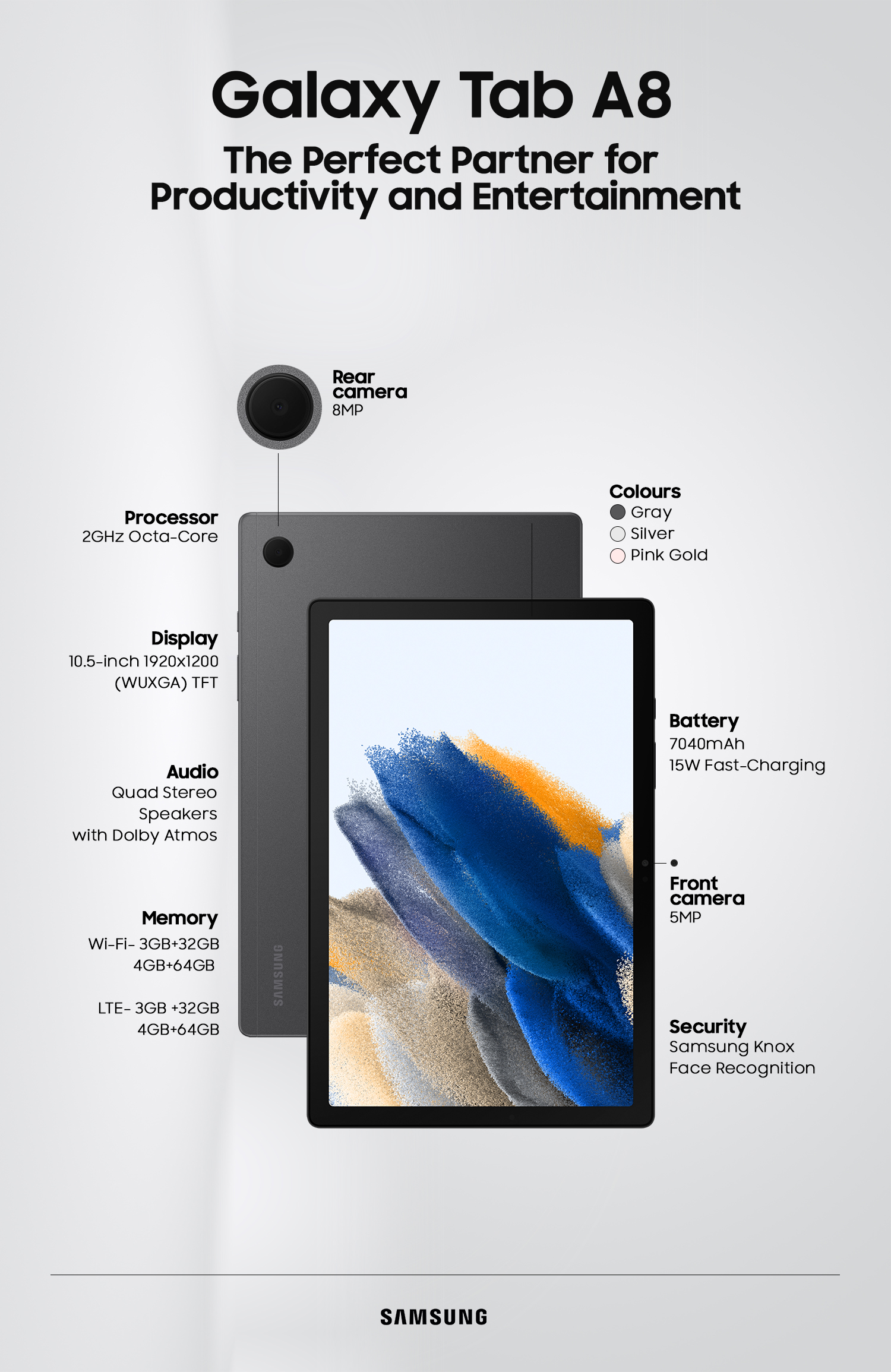 Samsung Galaxy Tab A8 10.5 (2021) WiFi X200 5